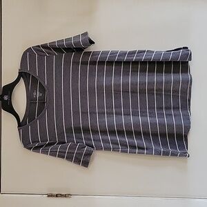 Grey & White Tunic Top